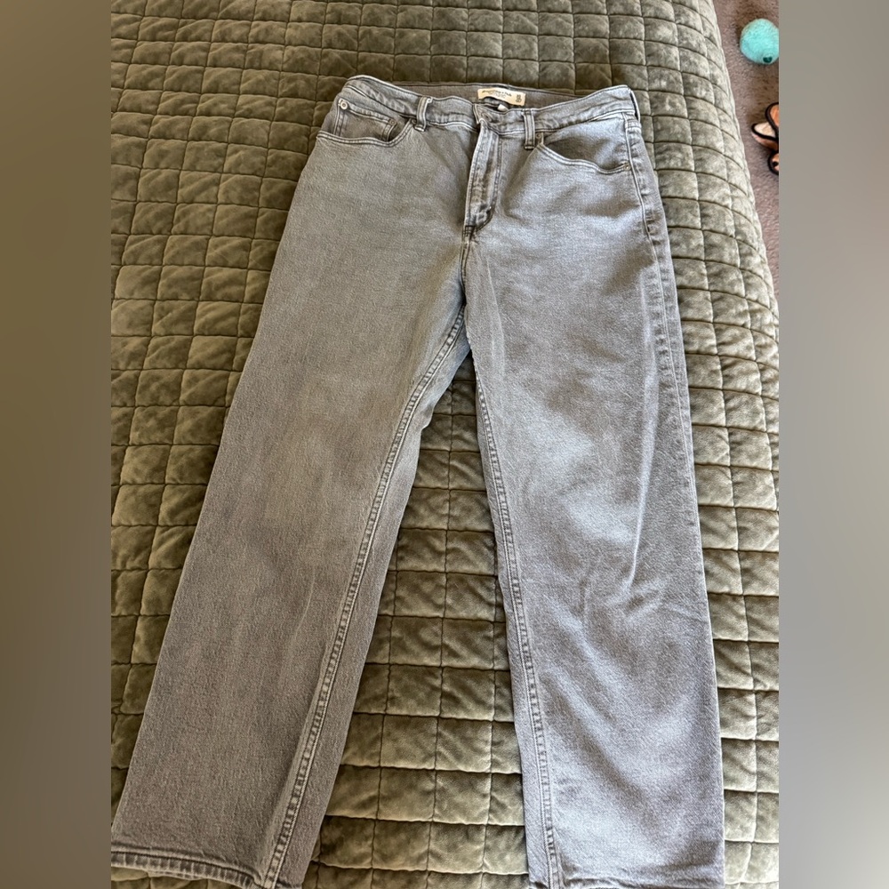 Abercrombie the ankle straight ultra high rise curve love